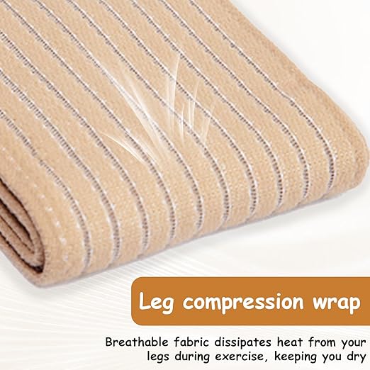 Venda de Compresión Ajustable para Piernas, 2 Piezas, Beige miniatura 6