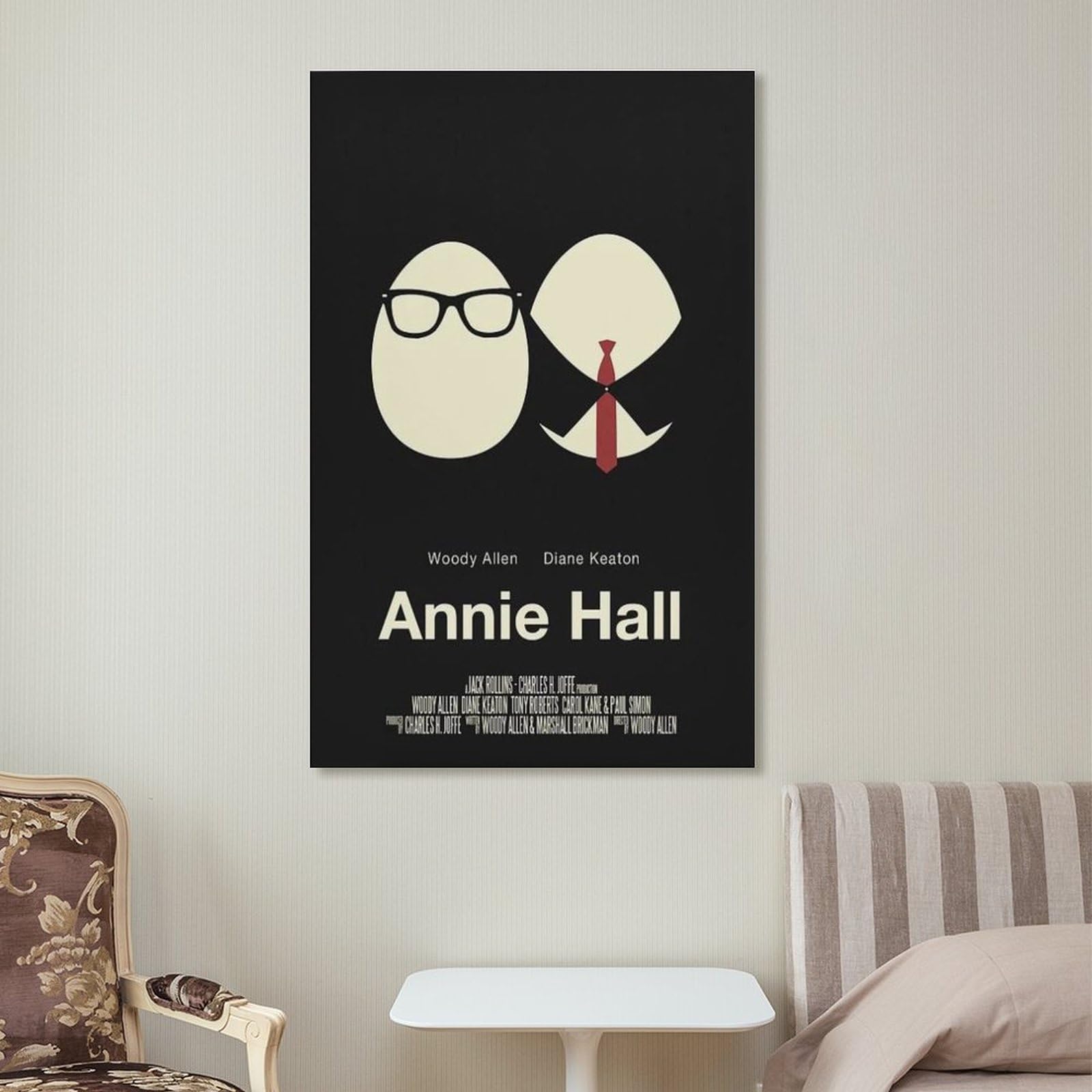 Generi Annie Hall - Poster classico del film (2) su tela, stampa artistica da parete, decorazione moderna per la casa, 60 x 90 cm