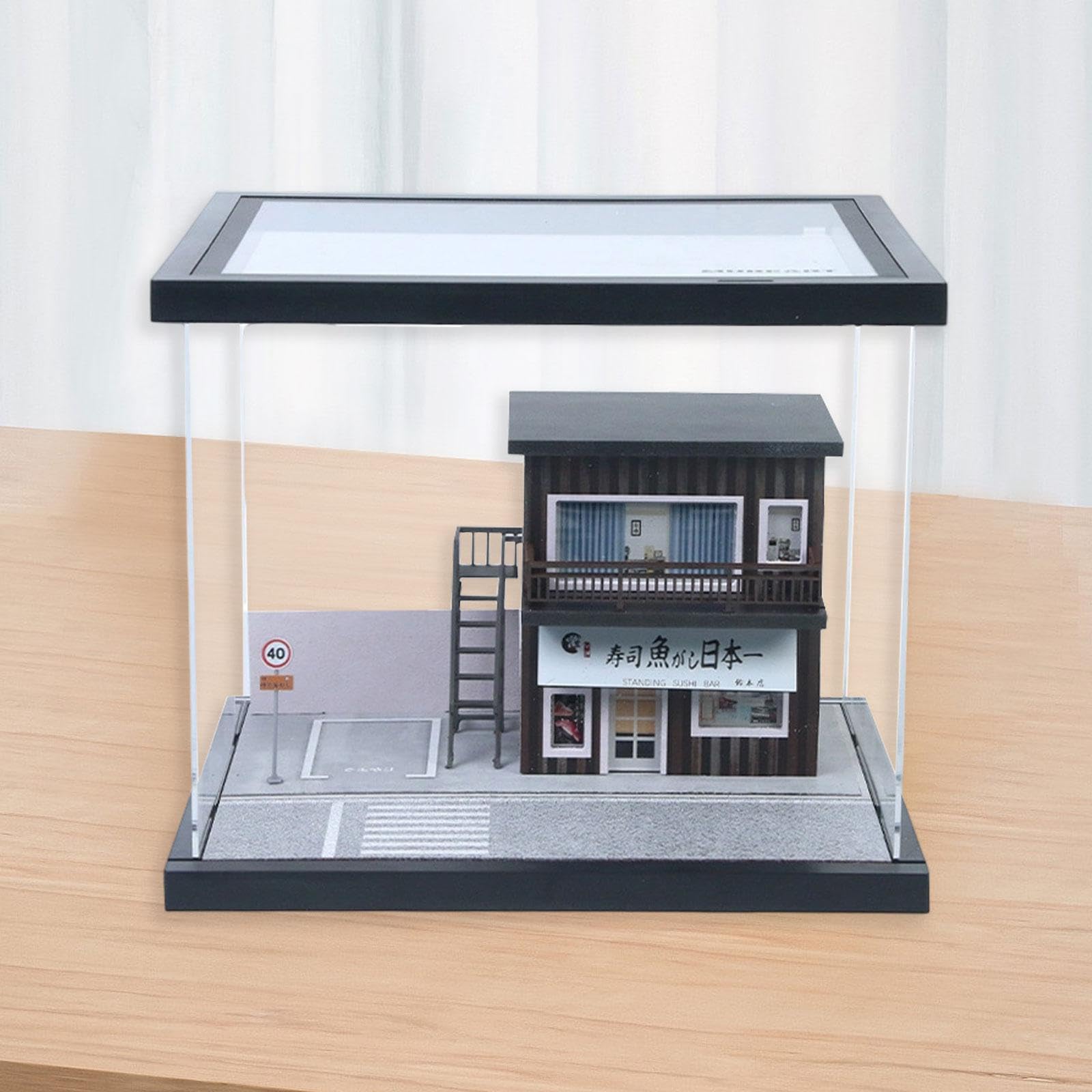 1/64 Modellauto Vitrine Straßenladen Diorama Dekoration Mikrolandschaft Dekor