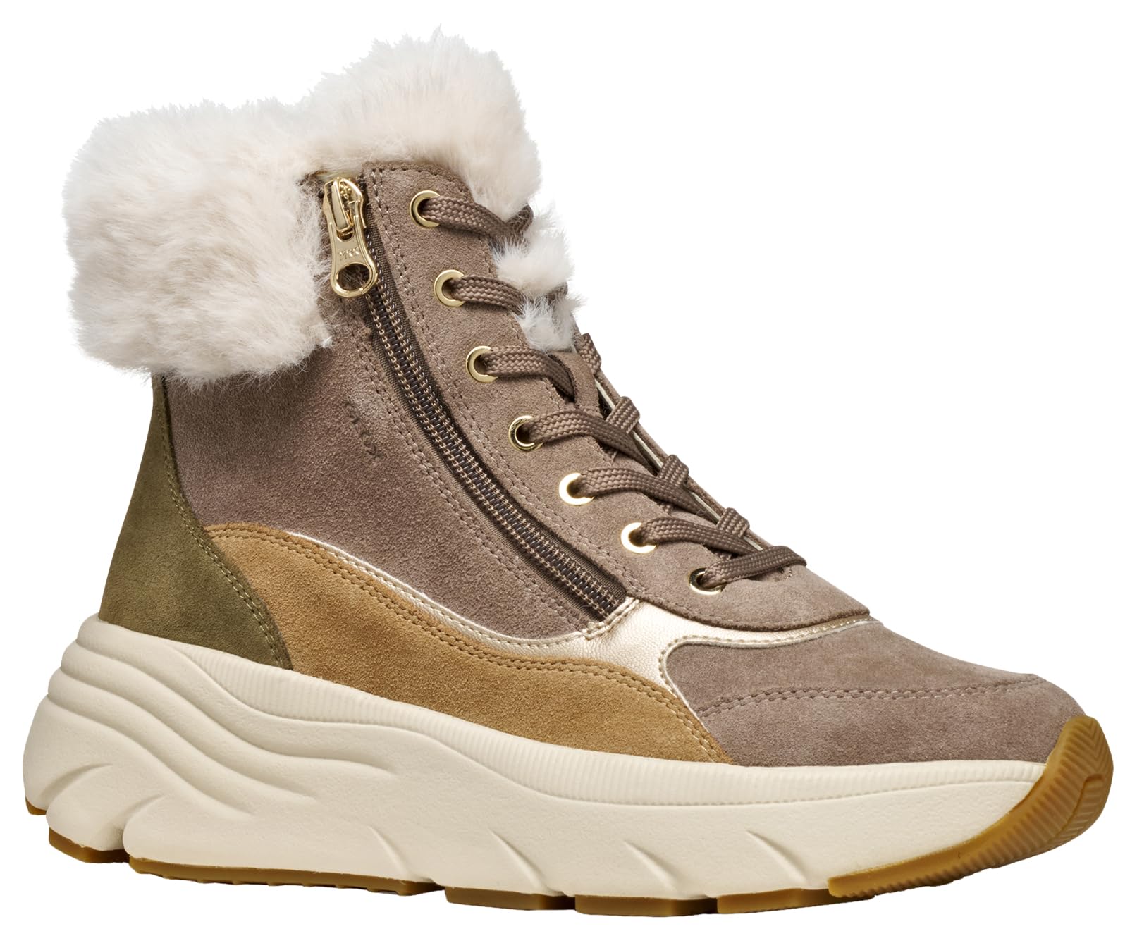 Geox Woman D Diamanta Ankle Boots Taupe/Dk Sand 35 EU