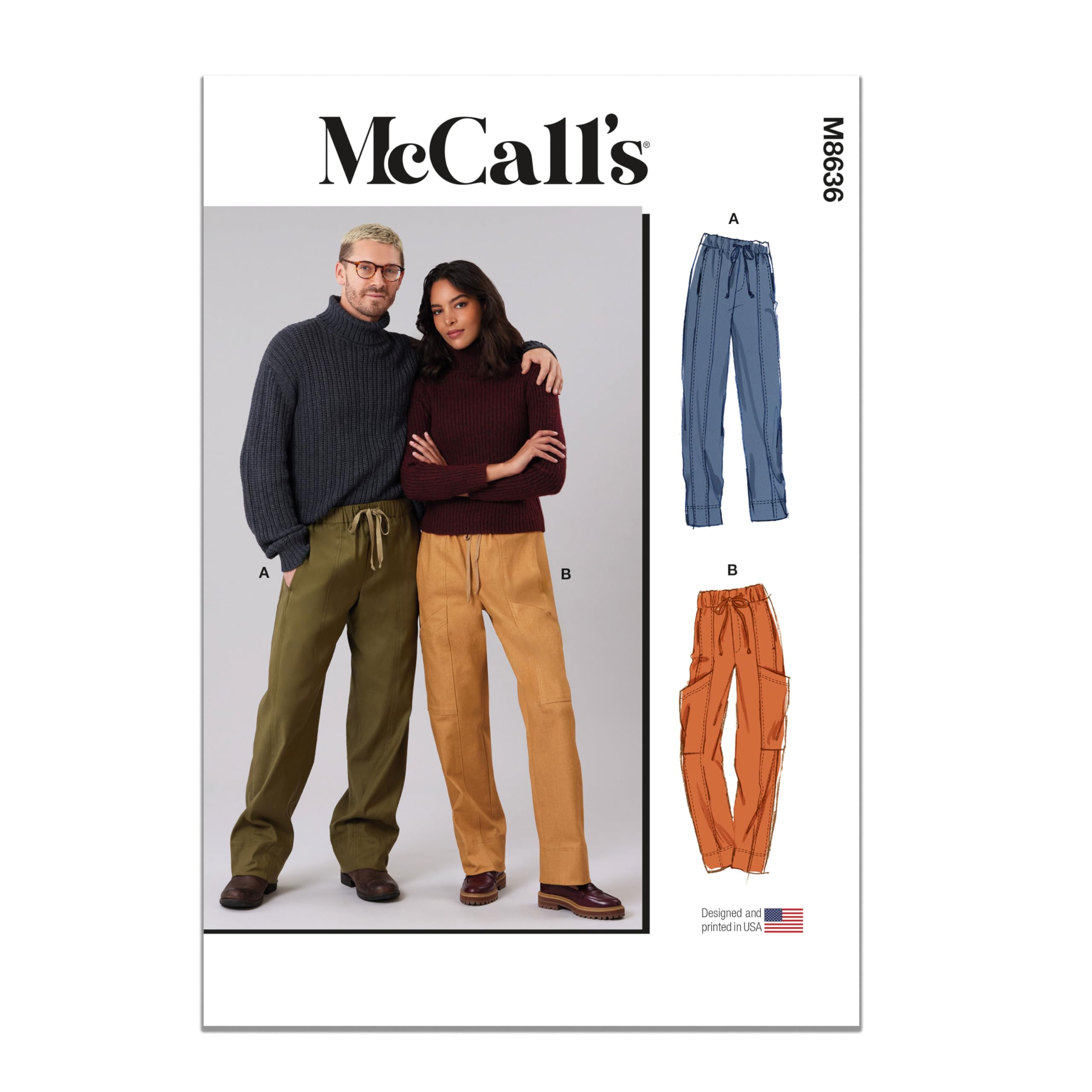 Patron McCall's M8636 pantalon unisexe pour vos tenues de détente