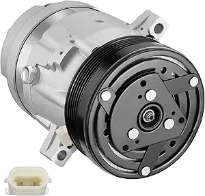 BDFHYK 1135238 Air Conditioning A/C Compressor with Clutch Compatible with Buick LeSabre, Park Avenue 1996-2005, Riviera 1996-1999, Compatible with Oldsmobile 88 LSS 1996-1999, Regency 1997-1998