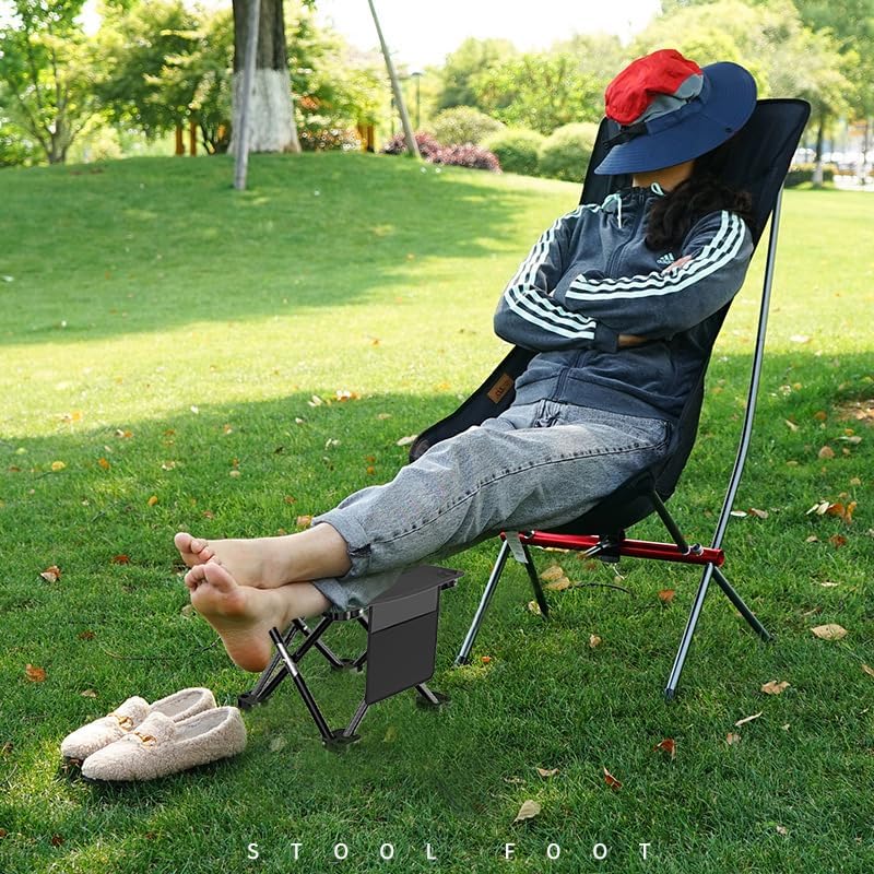 Miniatura 2 de Volicrt Taburete portátil de camping para camping, barbacoa, pesca, jardinería, senderismo, playa y viajes, puede soportar hasta 400 libras con