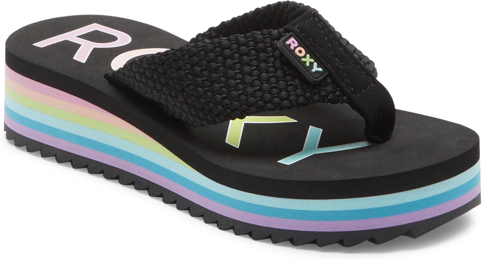 Amazon.com | Roxy Girls Kallie II Flip-Flop, Black, 5 Big Kid
