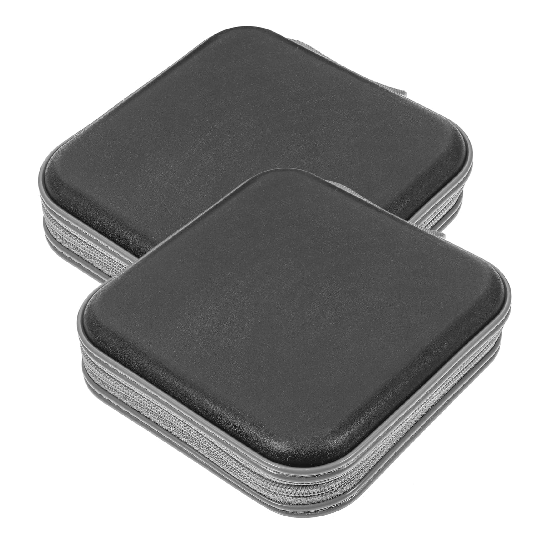 HOODANCOS 2Pcs CD Dvd Storage Bag with Capacity Zipper Closure Compact Organizer for Car and Home Practical CD Holder for Travel and Everyday Use
