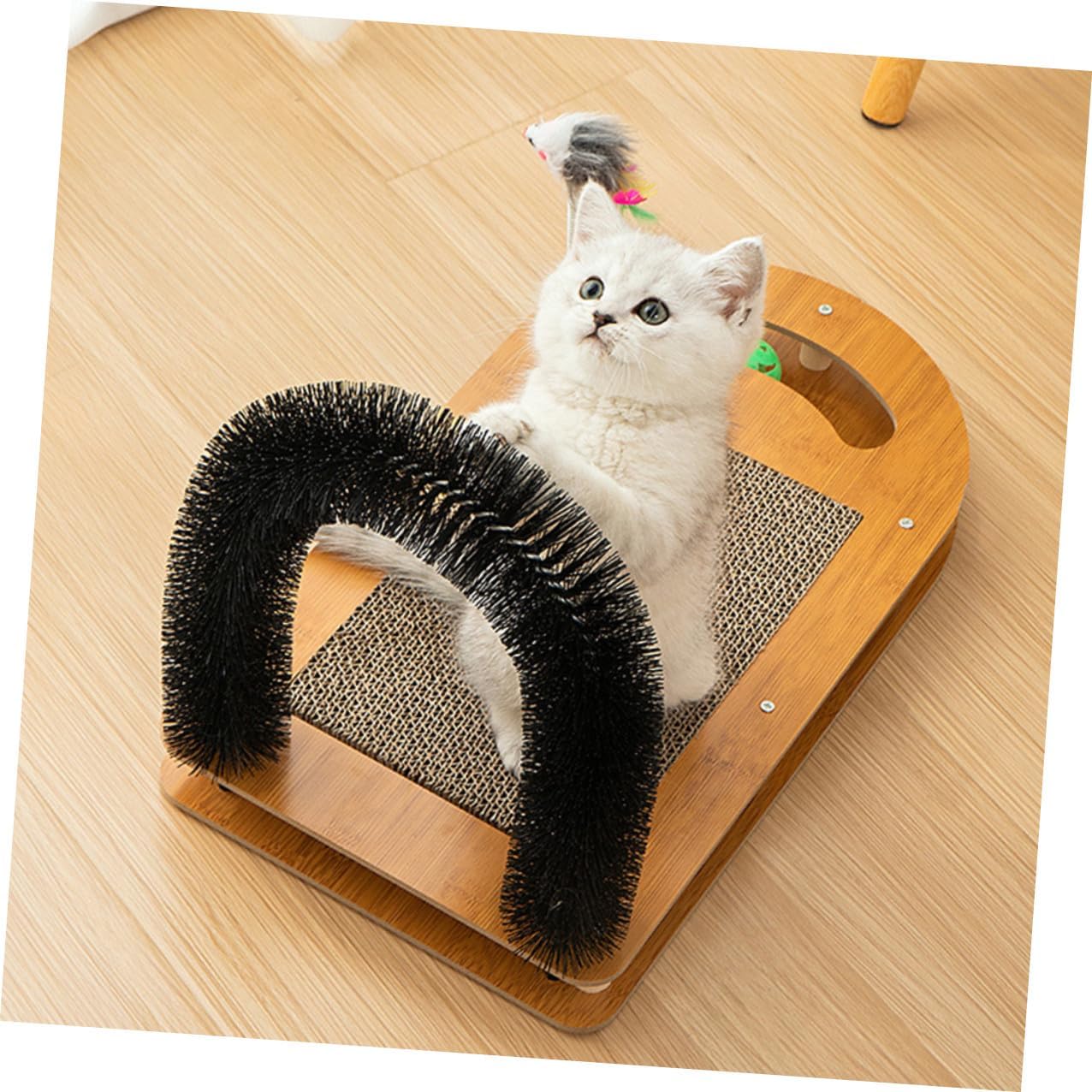IMIKEYA Replaceable Kitten Scratcher Pad with Ball, Wear-Resistant Cat Scratching Board, U-Shaped Multi-Function Indoor Cat for Hair Removal and Claw Training