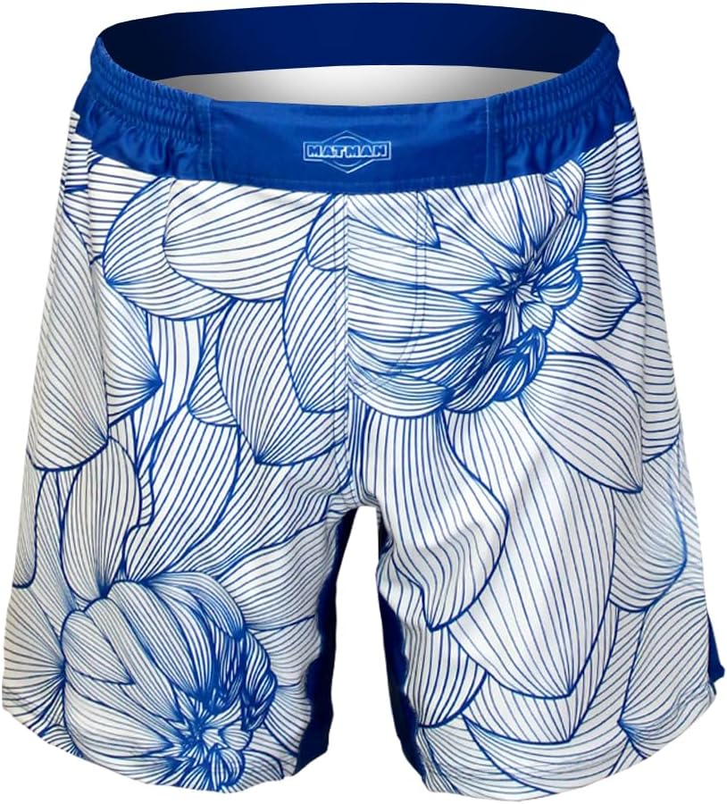 Matman USA The Blossoms Unisex MMA - BJJ - Wrestling 4-Way Stretch Fight Shorts - Made in The U.S.A.