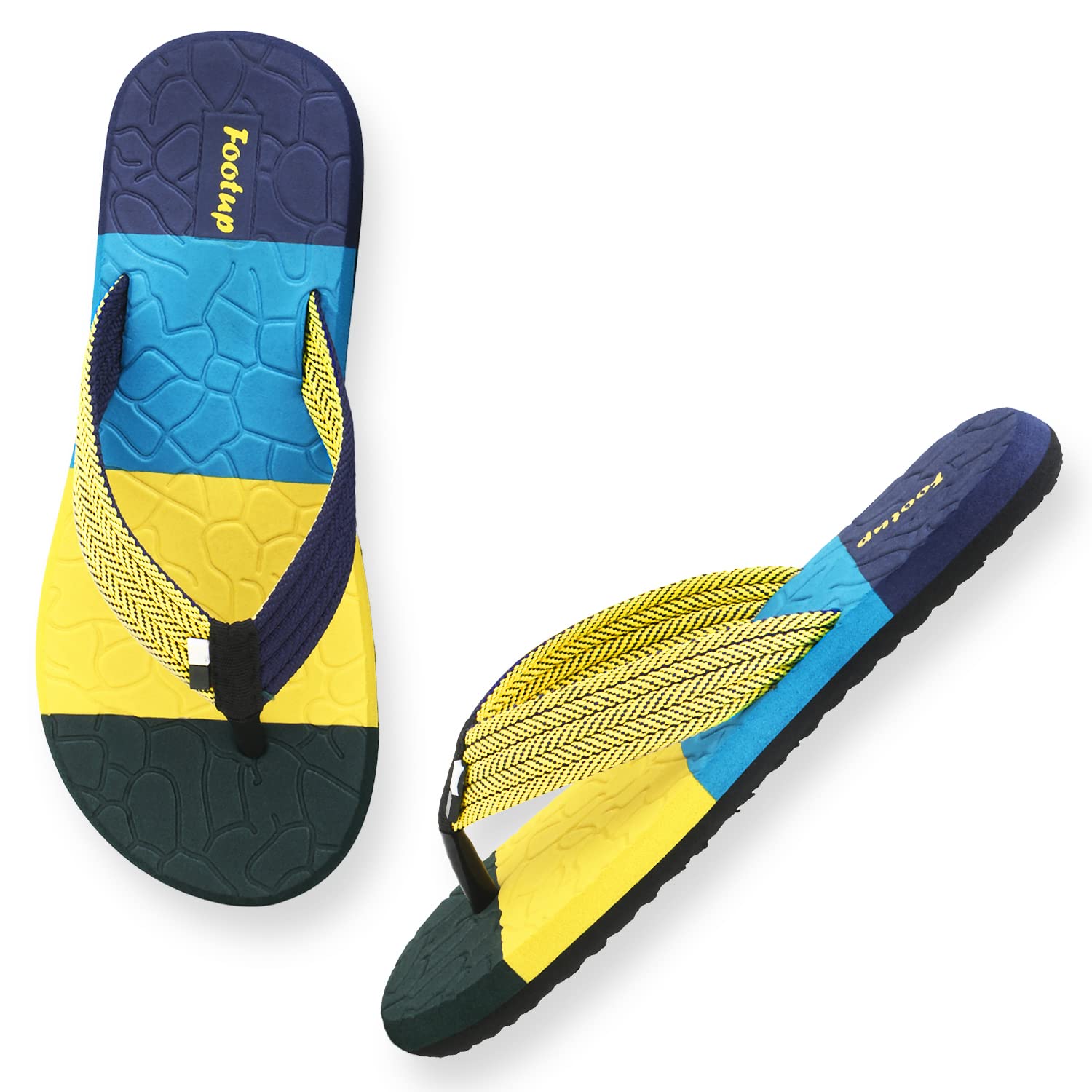 FOOT UP EVA Ultra Lightweighted and Comfortable All Seasons Outdoor Slippers for Men (Yellow, 9) (Slipper-384) (B0C7R1TFLL) Amazon Price History, Amazon Price Tracker