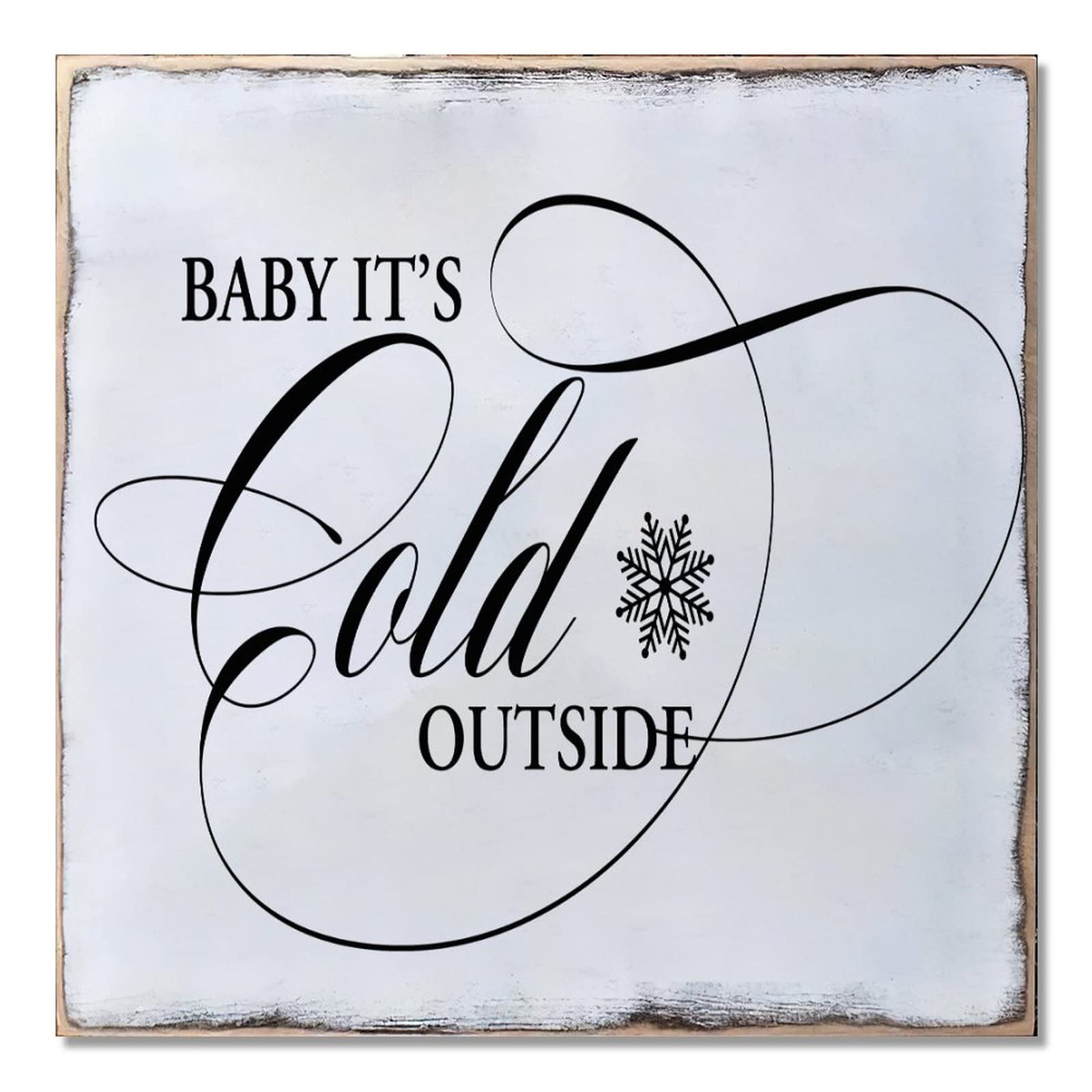Plaque en bois pour porte de Noël décoration 40cm extérieur maison
