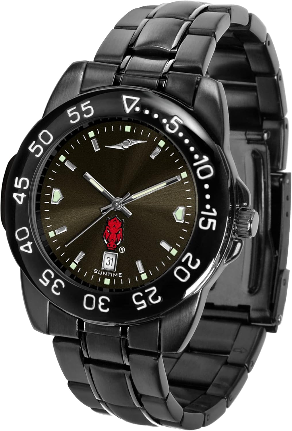 SunTime Men's Fantom Quadrant Collegiate Sport Watch All Black