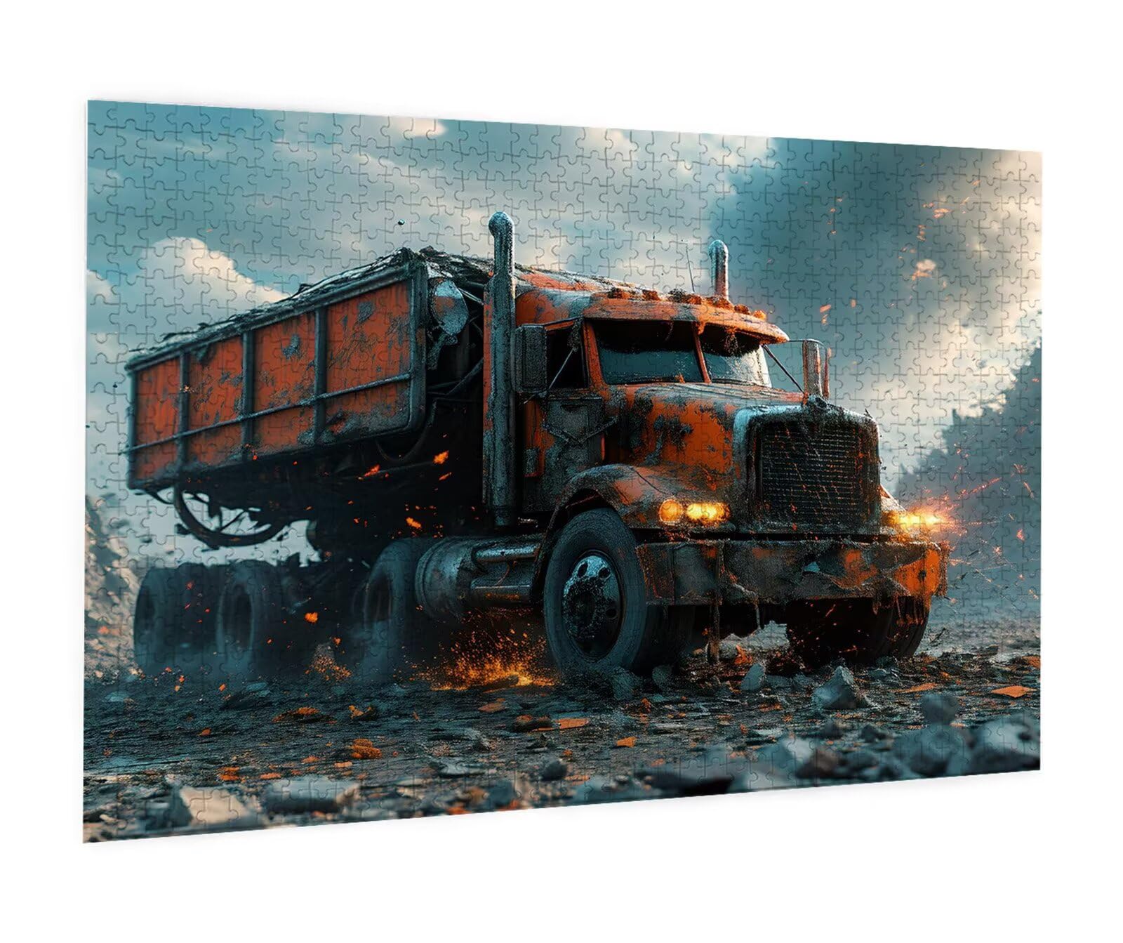 Puzzle Pojazdy inżynieryjne Puzzle 3000 sztuk Scena dla dorosłych DIY Klasyczna drewniana gra, wysokiej jakości drukowanie Jigsaws Zabawki, litery z tyłu Jigsaw, do dekoracji domu Prezent S-143