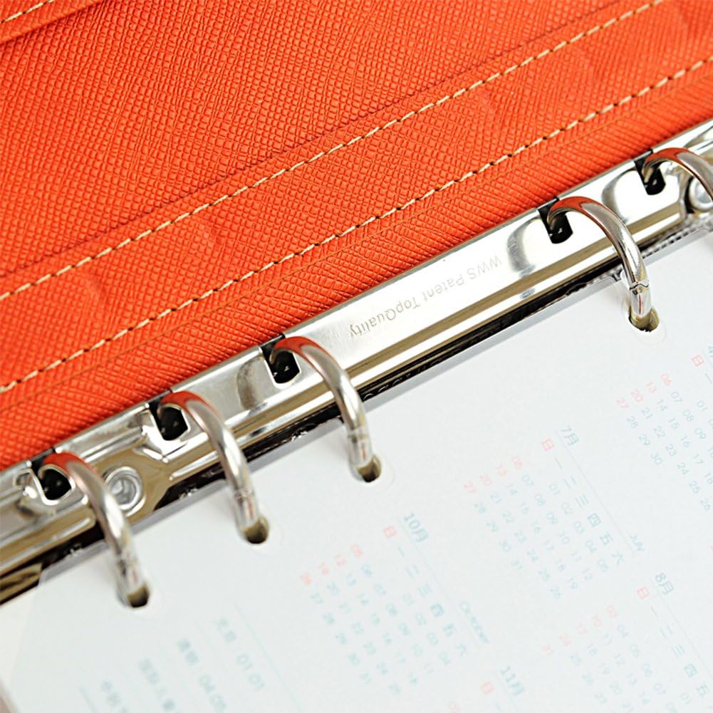 Labon's A5 Filofax with Button 6 Round Ring Binder Planner Refills has Monthly Weekly Daily Schedule 2020 2021 2022 Calendar/Telephone & Address/Personal Memo 120 Sheets Light Blue