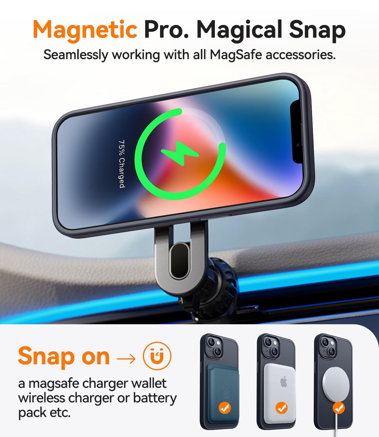 CANSHN Cover Magnetica Opaca per iPhone 13/14, [Compatibile con MagSafe] Custodia Traslucida Opaca Protettiva Sottile Antiurto 6,1 Pollici - Nero