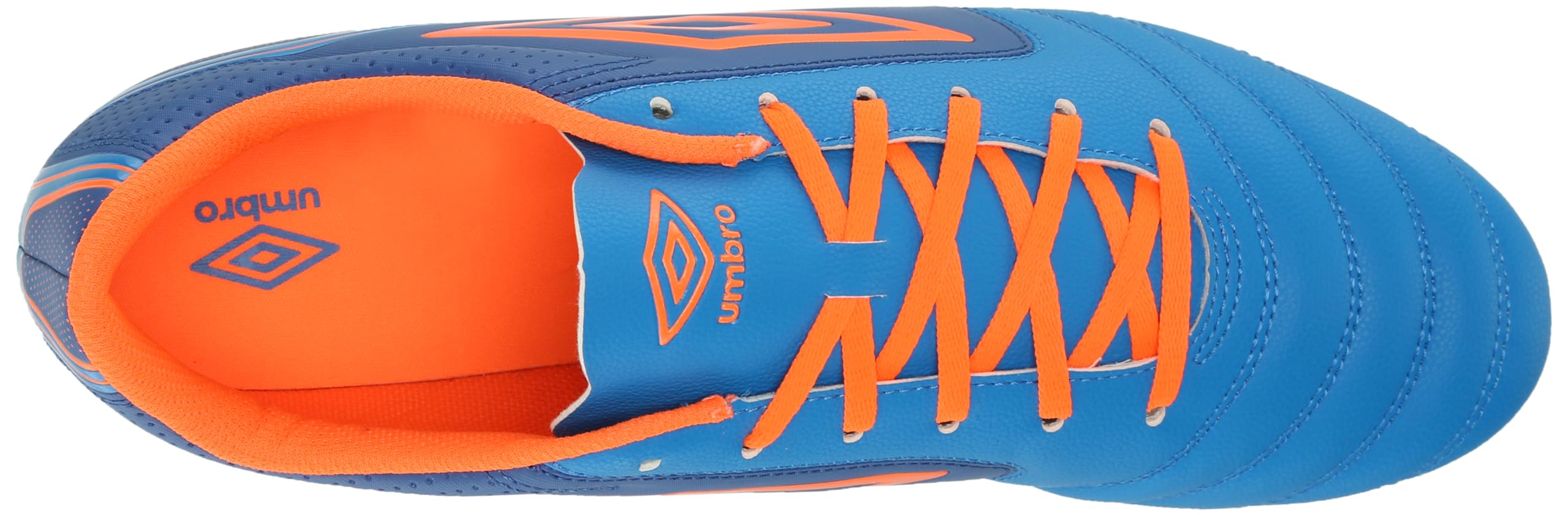 Umbro Homme Classico 12 FG Crampons de Football, Bleu électrique Royal Orange, 41 EU