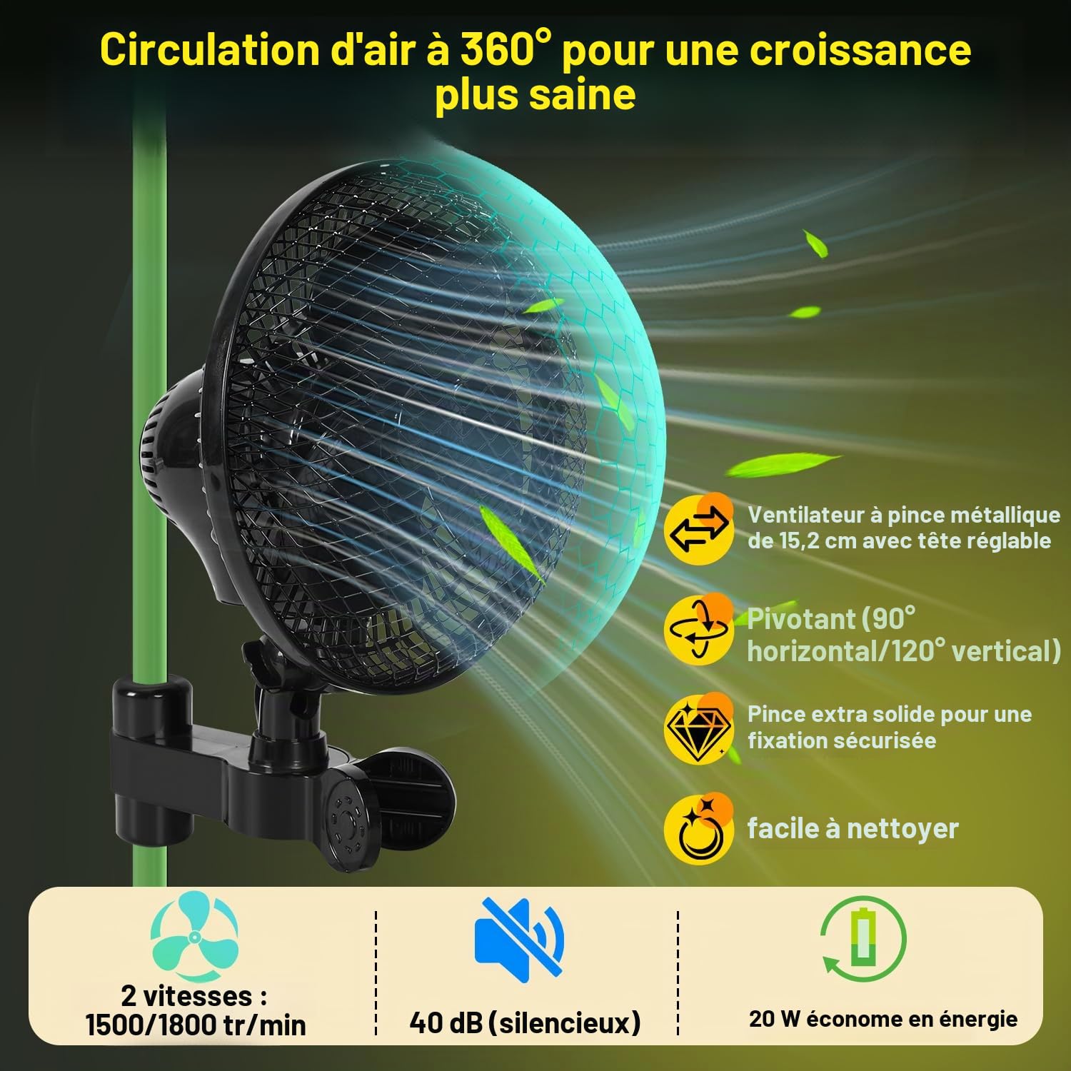 Tente de Culture - Kit Complet - 100 x 100 x 200 cm - Lampe LED Pliable - 240 W - Système de Ventilation à Complet - Tente hydroponique d'intérieur