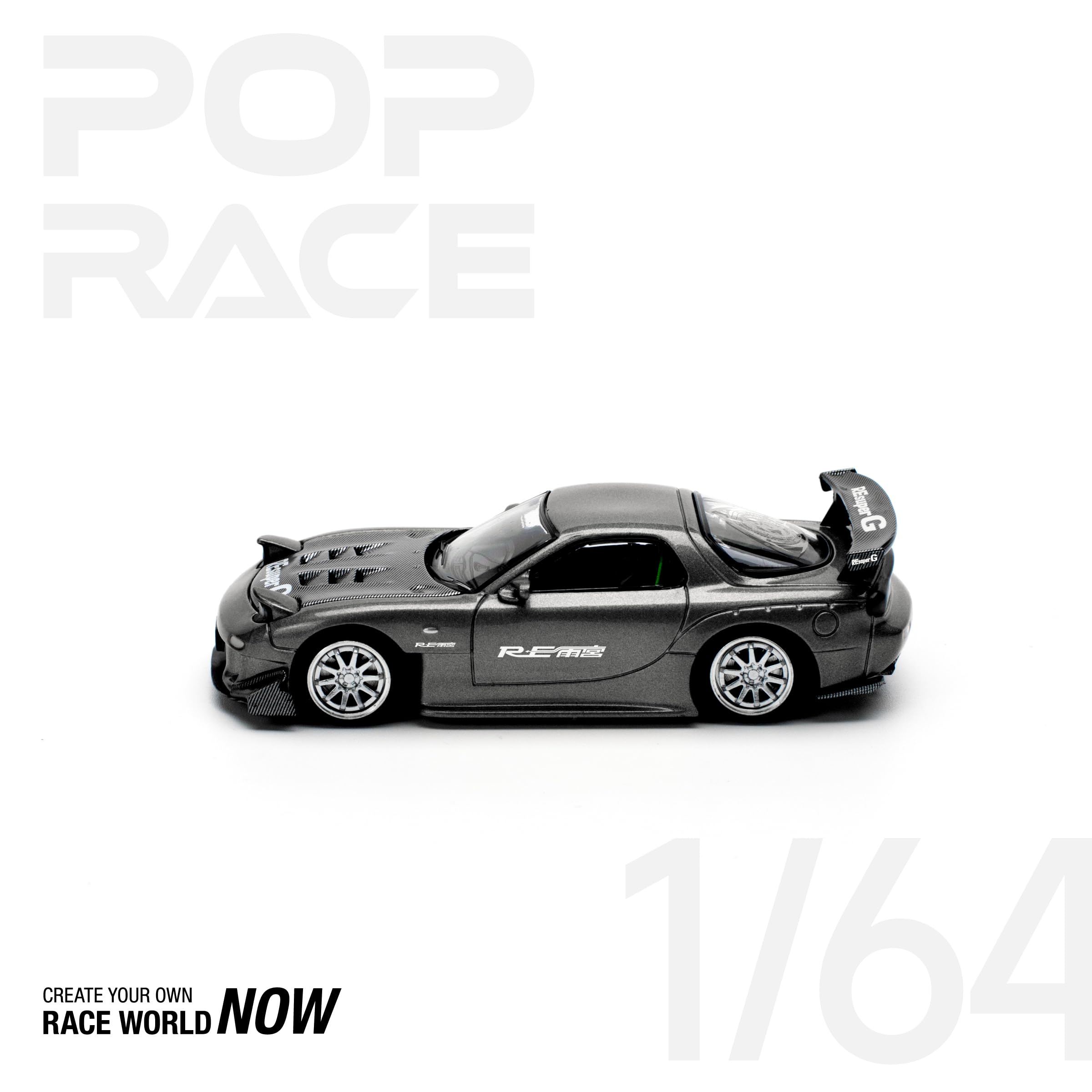 Amazon | POP RACE 1/64 マツダ RX7 Re:雨宮 ガンメタル 完成品