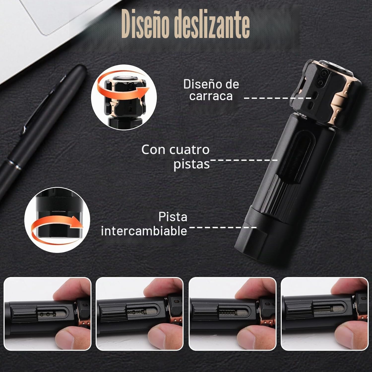 Fidget Slider de Metal, Juguetes para Adultos con Autismo y TDAH