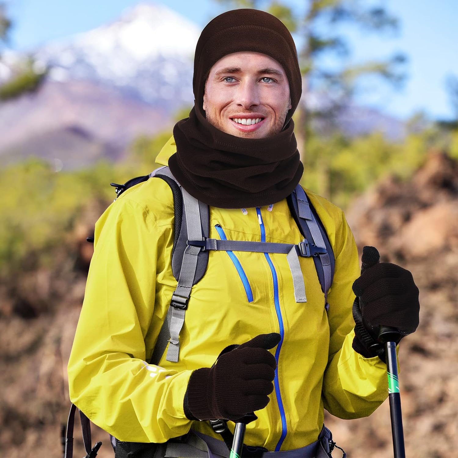 JaGely 12 Pcs Winter Warm Beanie Hats Scarf Gloves Set Include 4 Pieces Knit Hat 4 Pairs Touchscreen Gloves 4 Pieces Neck Warmer Unisex for Men Women - Image 7