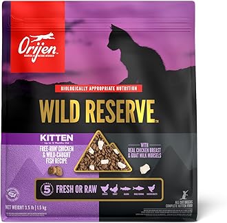 Wild Reserve Dry Cat Food Free-Run Chicken & Wild-Caught Fish Kitten Recipe 3.5lb Bag