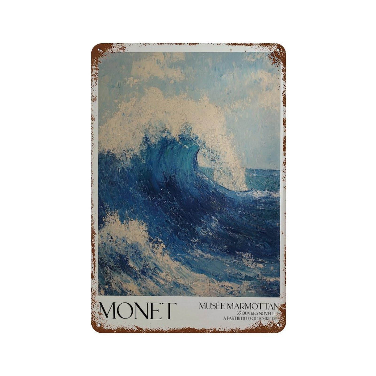 xiaoxiaoshen Monet Exhibition Claude Home Decor. Floral4 Wall Decor Art Metal Tin Poster Modern Home Decor Art Home Bar Shop Decorations Vintage Sign 30x20cm