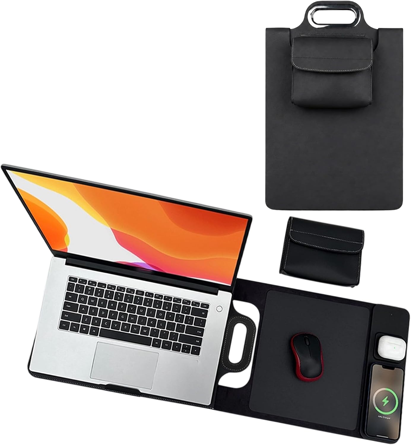 New Premium Wireless Charging Laptop Bag, Foldable Mobile Workstation