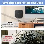 Metal Wall Mount and Under Desk Mount Compatibility HP USB-C Dock G5 VESA Mount,High Strength Steel Docking Station Mounting Holder Compatible with HP USB-C Dock G5, (Black Holder Only)
