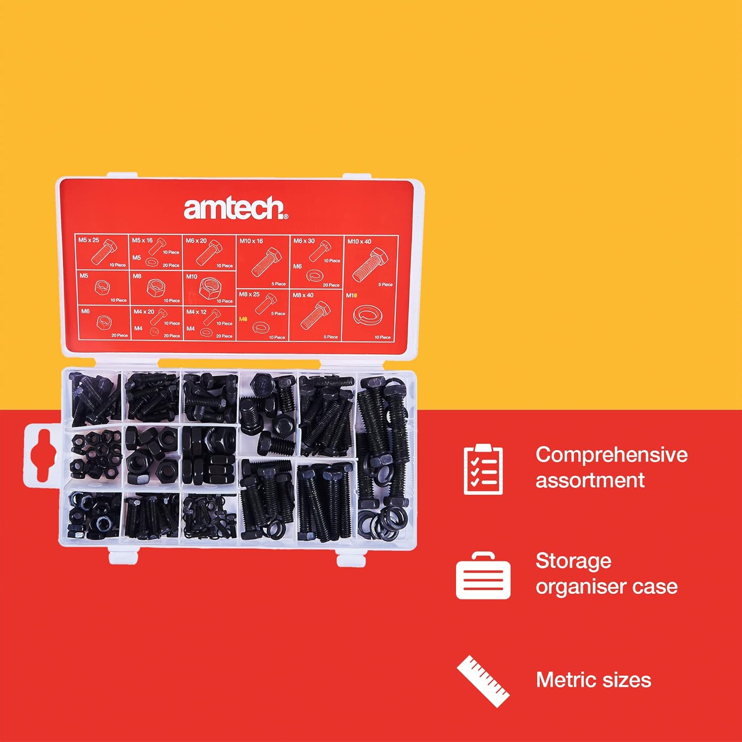 Am-Tech Nuts and Bolts (240 Pieces) by Amtech