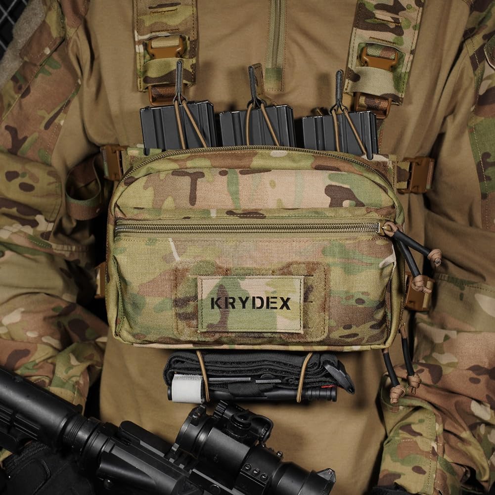 KRYDEX Tactical Admin Pouch with Molle GP Pouch Modular Pouch Utility Fanny Pack for Vest and Chest Rig