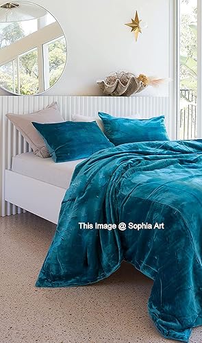 Miniatura 9 de Sophia Art - Juego de cama de terciopelo de rayón de 3 piezas, estilo bohemio, funda de edredón de un solo color, funda de edredón (rosa, individual