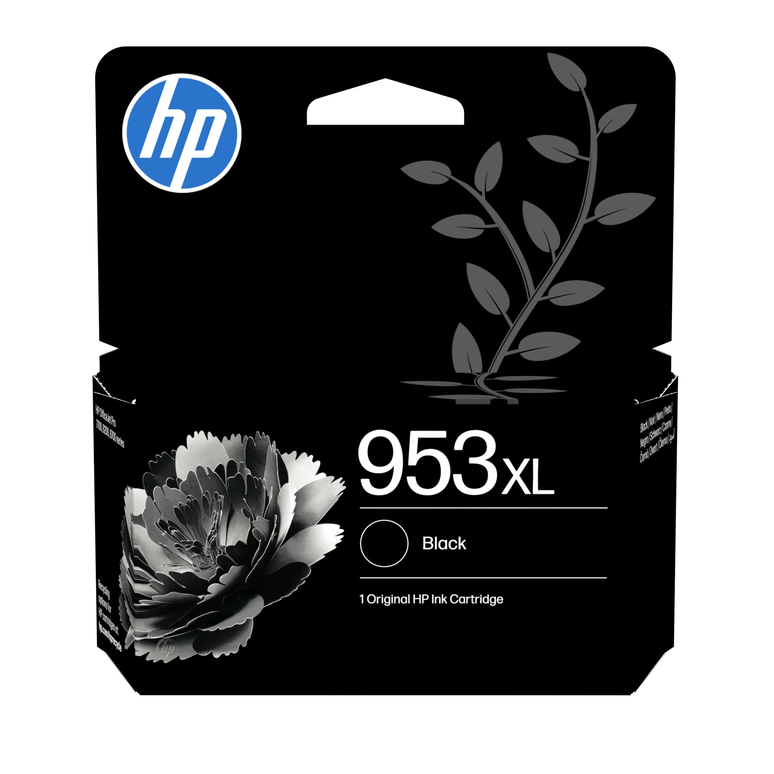 HP 953XL High Yield Black Original Ink Cartridge (L0S70AE) - Works OfficeJet Pro 7700, 8200, 8700 series