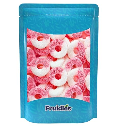Miniatura 4 de Anillos de goma de sandía, gomitas de sabores de frutas surtidos, aptas para alérgicos, sin OMG, sin edulcorantes artificiales (4.5 libras)