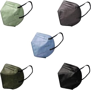 Kind Cone Face Masks – Adult Small, 25-Pack, Multi-Colour Bundle, Comfortable Fit with Adjustable Nose Wire & Soft Ear Loops