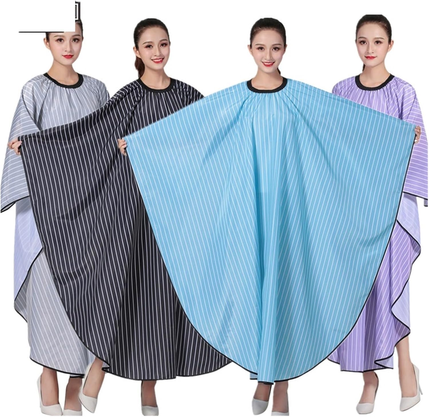 Salon Professional Hair Styling Cape,Adult Upscale Retro Stripe Waterproof Wai Cloth
