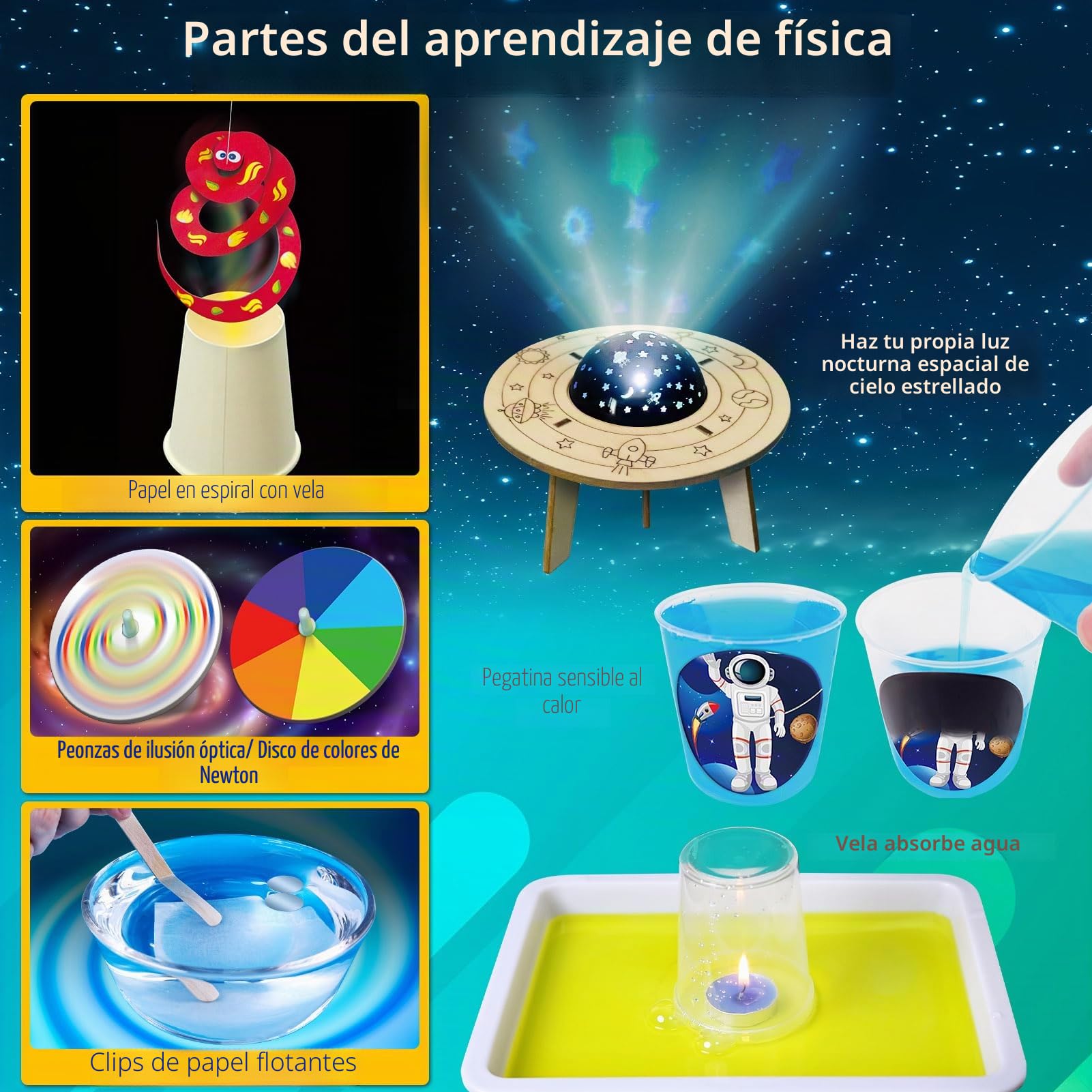 UNGLINGA 300+ Kit de experimentos para niños, set de química, proyecto científico, actividades STEM, juguetes, regalos para niños y niñas