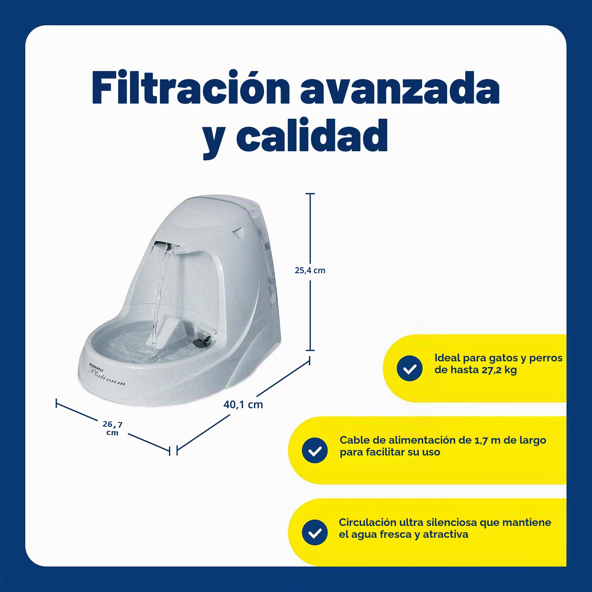 PetSafe Drinkwell Platinum PET fountain (colores surtidos)