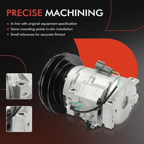 Miniatura 5 de A-Premium Compresor de aire acondicionado AC con embrague compatible con John Deere 450CLC, 450DLC, 600CLC, 650DLC, 800C, 850DLC