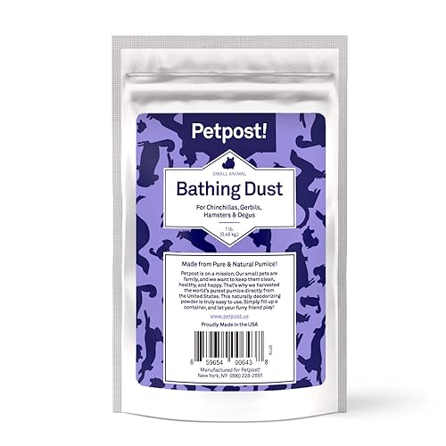 Petpost | Chinchilla Bath Dust for Small Animals - Natural,