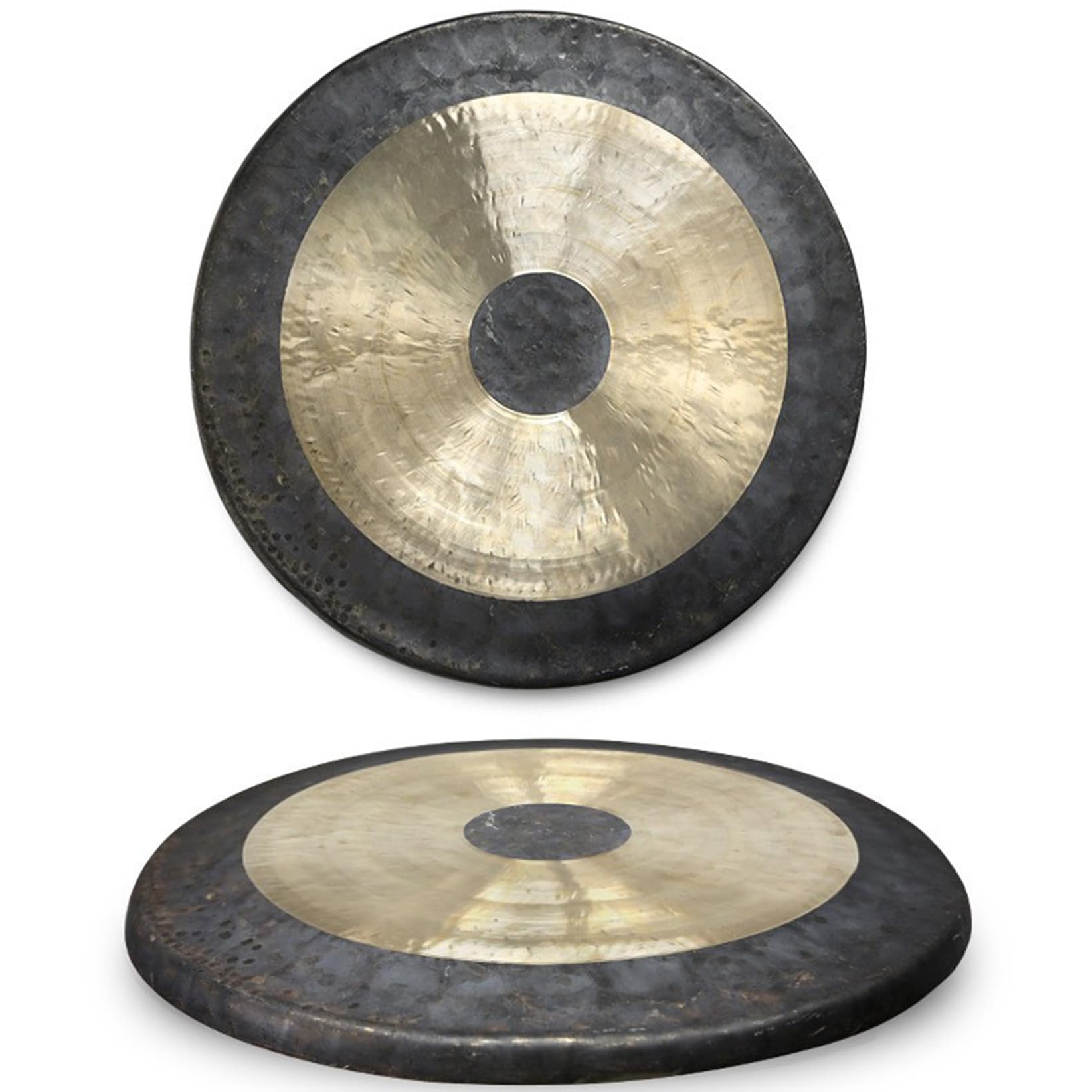 gong, Gong de latón, instrumento percusión, gongs viento chinos for terapia sonido, meditación y yoga, dorado, 40 cm(35cm)