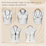 MECCANIXITY Long Pearl Necklace, Faux Pearls Strand for Women, 1920s Flapper Style Vintage Long Layered Beaded Necklace Costume