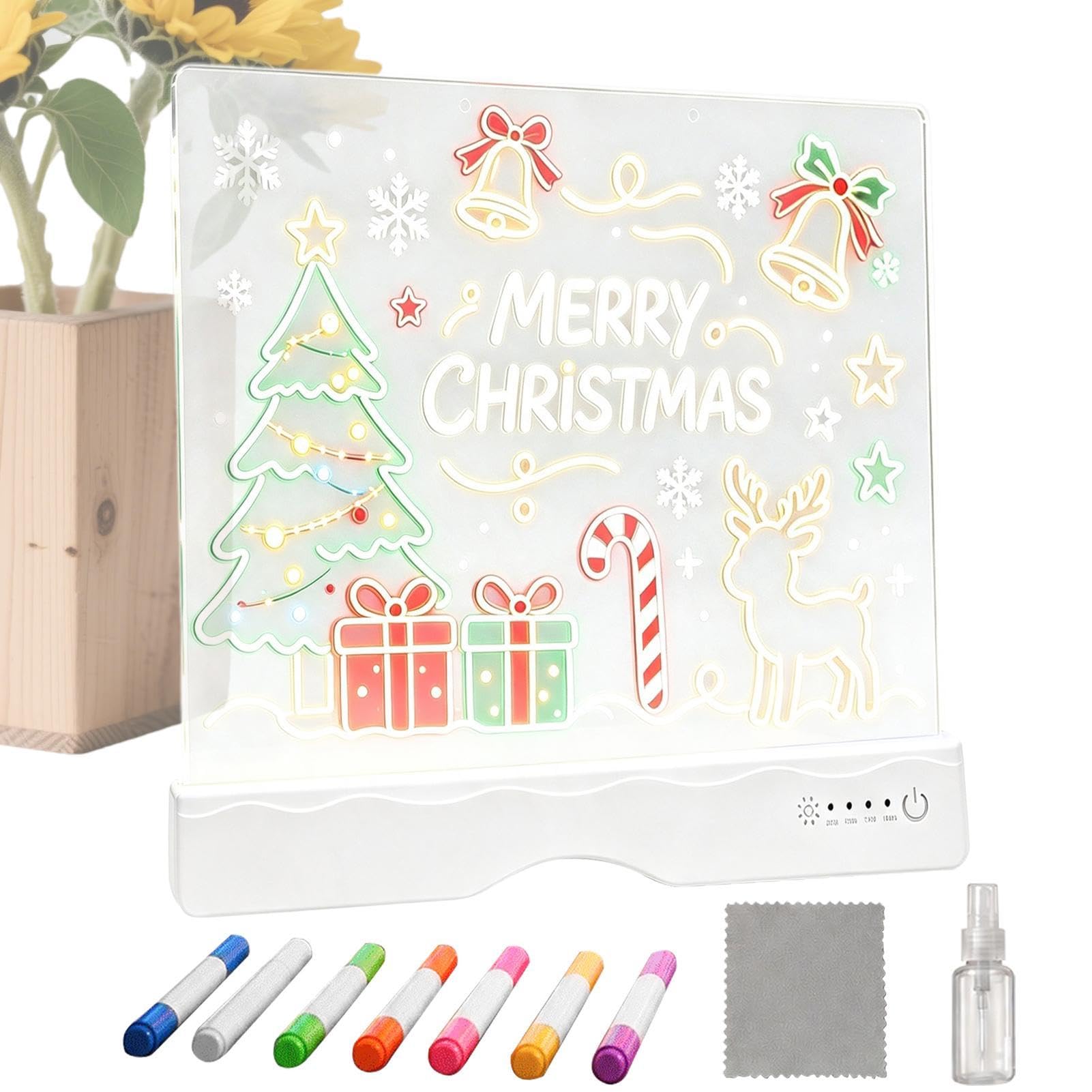 Tablero de dibujo LED para niños recargable con marcadores