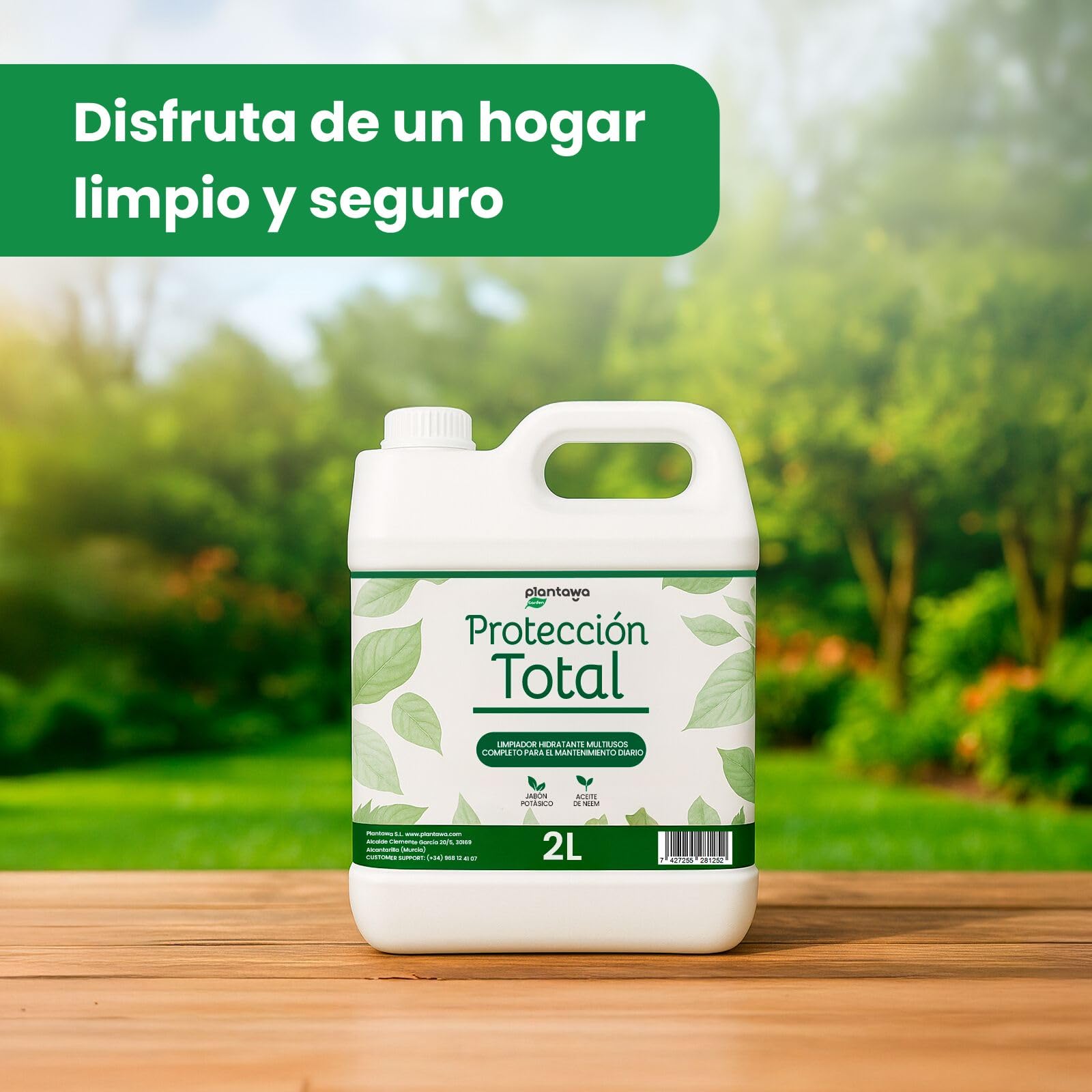 PLANTAWA Protection totale 2L | Savon potassique et huile de neem | Entretien quotidien | Application facile avec pulvérisateur ou arrosoir | Utilisation en intérieur et en extérieur