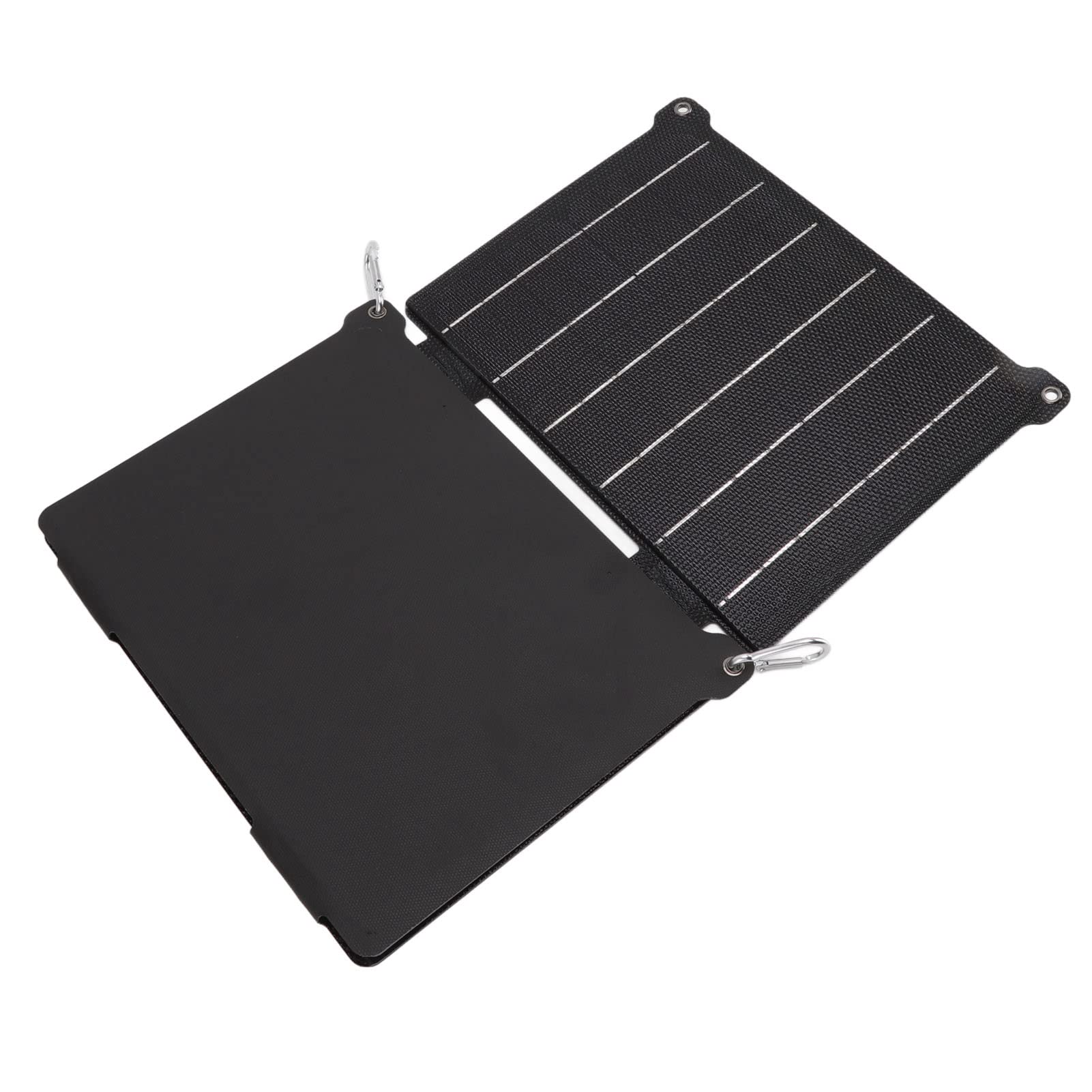 Caricatore pieghevole a pannello solare per esterni, power bank portatile con doppia USB, IPX6, ricarica efficiente per telefoni e dispositivi