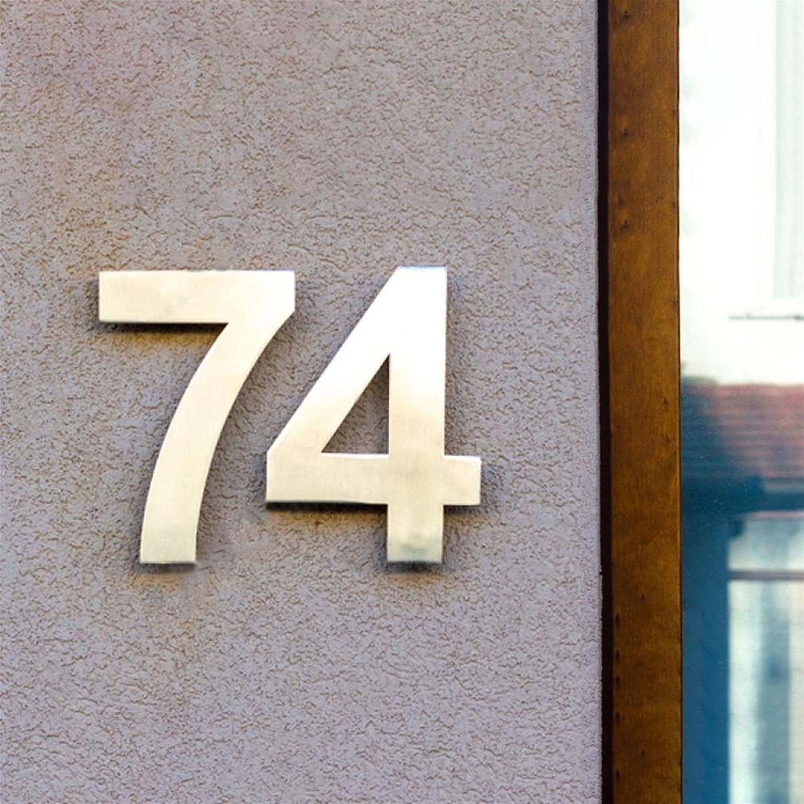 Numery domów ze stali nierdzewnej od 0 do 9