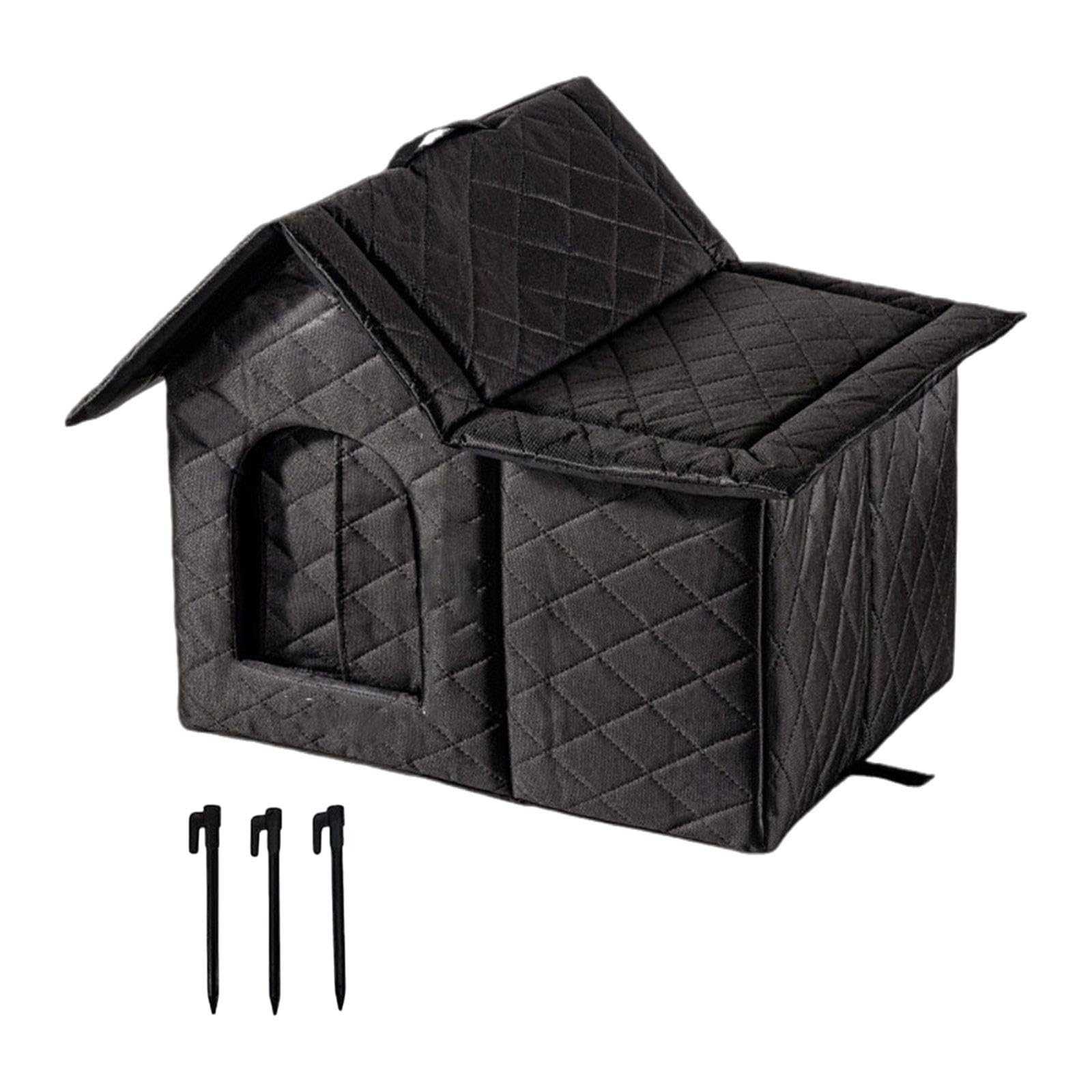Sharplace Niche pour Chat Exterieur, Maison Chat, Cabane Chat Exterieur Hiver et Pluie, Lit Douillet et Chaud en Tissu Oxford pour l'hiver, Abri pour Errant et Chats Domestiques