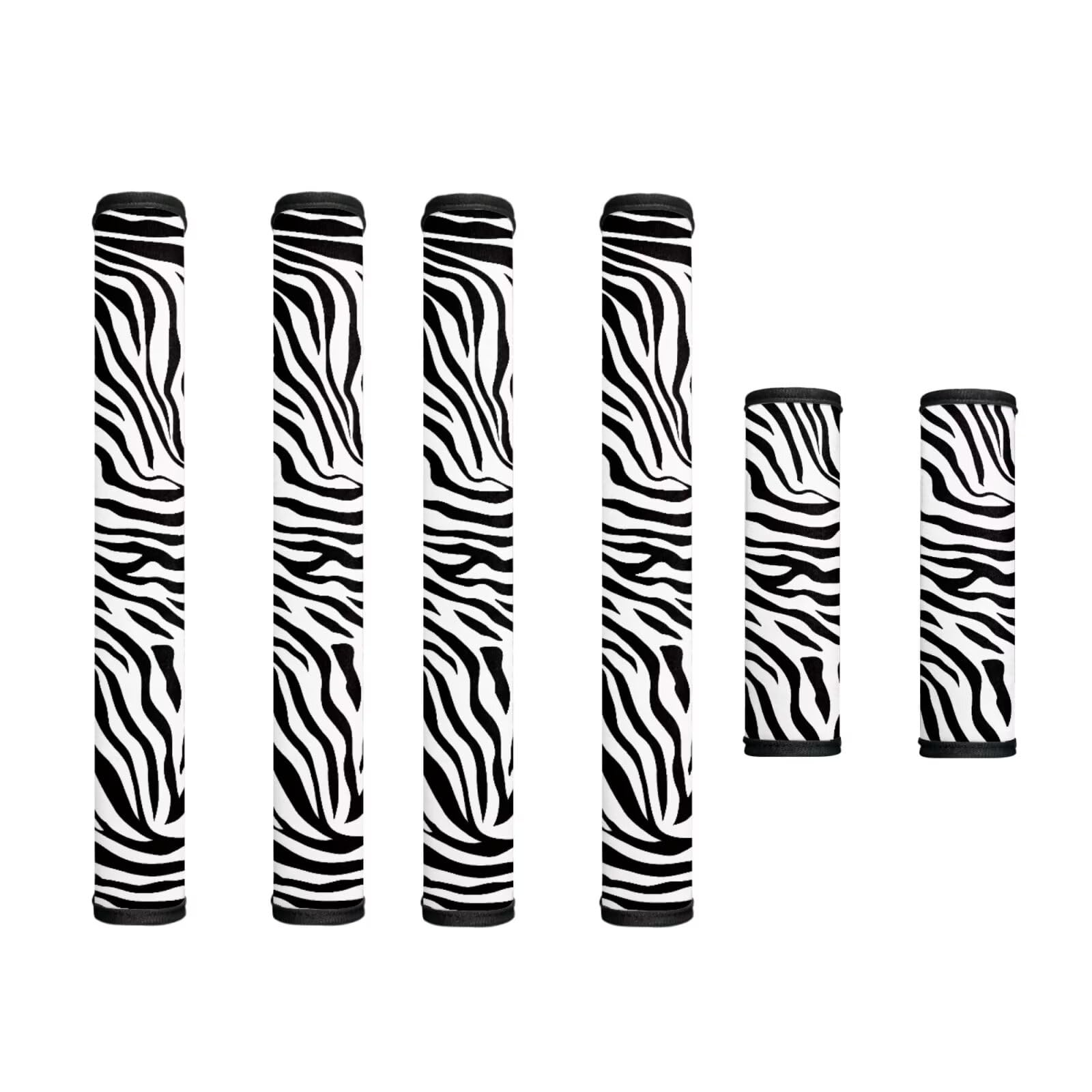 Refrigerator Door Handle Covers Set of 6 Kitchen Electrical Appliance Decor Handles Keep Clean Anti-Slip Stylish Fridge Accessories Fashion Home Decor, Zebra Print