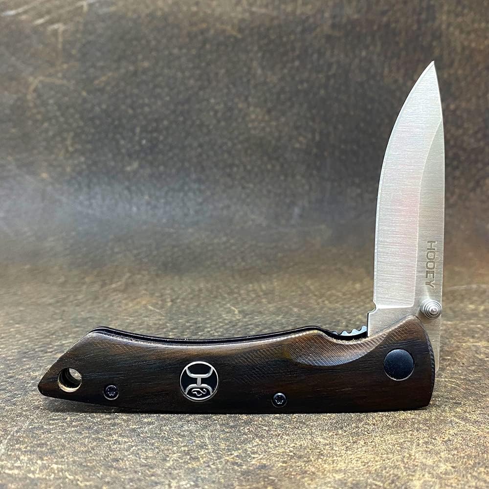 HOOey Knife Cocobolo Liner Lock Thumb Stud Folders