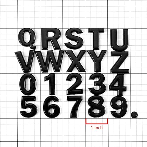 Miniatura 4 de DNA Motoring EM-L-Letter-Y-BK - Calcomanía de metal con letra negra para automóvil, camión, motocicleta, logotipo - Y