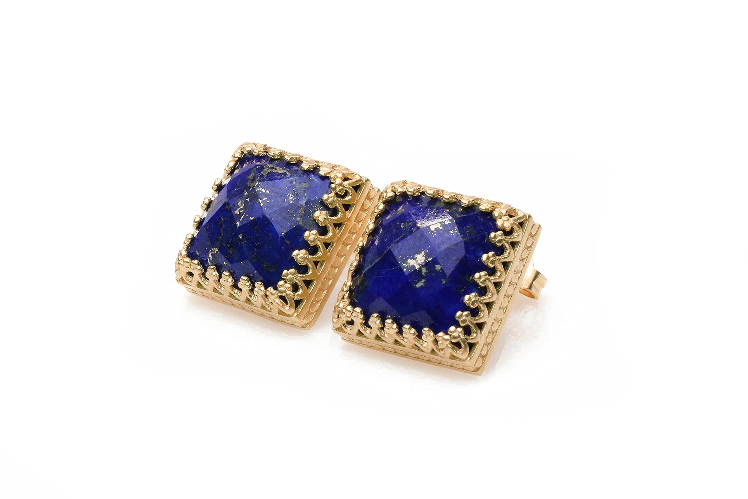 14k Oro Pendientes con Piedra de la Luna - Facetado Pendientes de Piedra de Nacimiento de Junio, Pendientes Boho para Mujeres, Pendientes Formales para Ocasiones - con Caja de Regalo