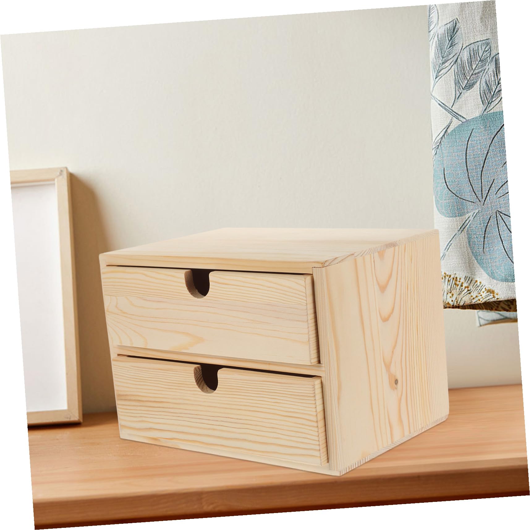 Toyvian Organizer da Tavolo in Legno con Cassetti Multistrato Scatola Portaoggetti per Gioielli e Accessori Contenitore da Scrivania Sostenibile e Versatile per Casa e Ufficio