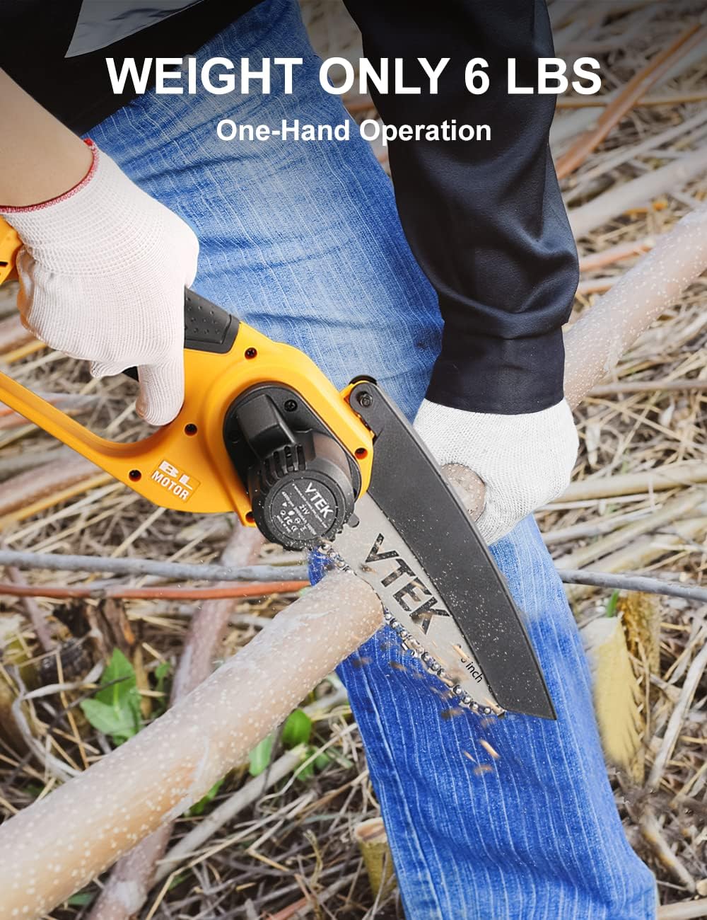 Buy Mini Chainsaw Cordless,VTEK 